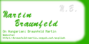 martin braunfeld business card